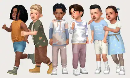 Clothes Collection For Toddlers ( Dress / Sweat Shirt / Jogger / Bow Tank / Button Shirt / Laced Pants ) [MM]