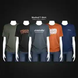 GorillaTeeFresh - Washed T-Shirt by  Gorillax3 (Male Tops, Shirts, Clothing Sets, AlphaCC, Accessories)