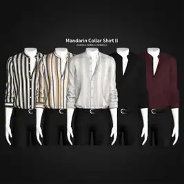 Gorilla Triple Trend: Mandarin Collar Shirt II (Stylish Men's Tops & Tees)