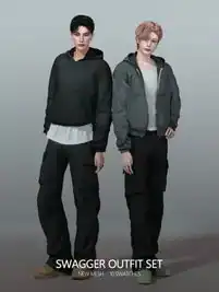 SwaggerStyleSet by Rona_Sims (Alpha Male  Outfit, Tops, Pants, Clothing Collection)