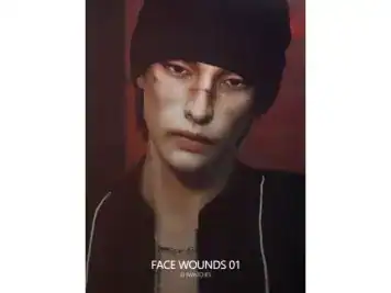 Face Wounds 01: Male Makeup by Rona Sims