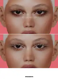 Luscious Lashes L17 by Badddiesims (Alpha Hair & 3D Makeup Mastery)