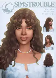 Beatrice Hairstyle (4 Versions) by simstrouble