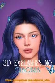 Obscurus Sims 3D Eyelashes Set Update - February 13, 2024 #Eyelashes #Female