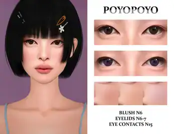 Eyelids N6-7 \ EYE CONTACTS N15 \ BLUSH N6