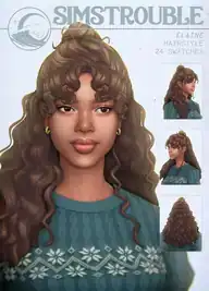 Elaine Hairstyle (2 Versions) by simstrouble