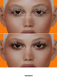 3D Lashes L11 by BadddieSims: Hairstyles & Eyelashes for Women