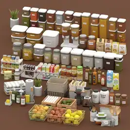 Kitchen Keep Decor Set / Furniture / Clutter / Mod