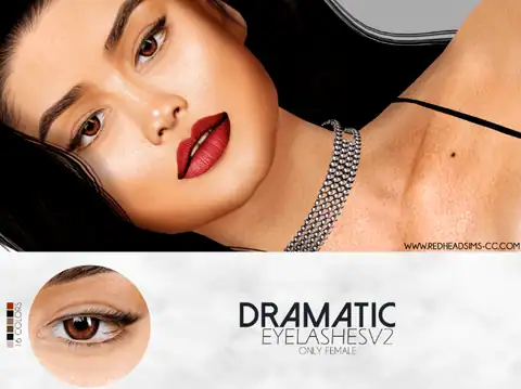 Dramatic Eyelashes V2 by RedHeadSims