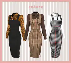 [soboro] Simple Layered Midi Onepiece