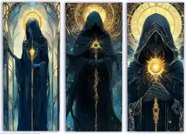 Fantasy Wizard & Diviner Canvas Wall Art
