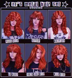 80s metal hair set