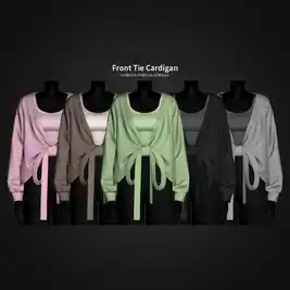 Front-Tie Cardigan by Gorillax3 - Women's Top