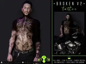Broken V2 Tattoo