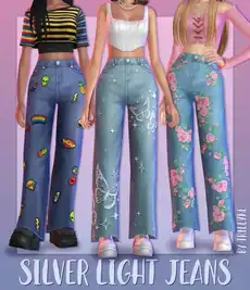 SilverLight Denim - Trillyke's AlphaCC  Female Jeans (Clothing Sets, Stylish Pants)