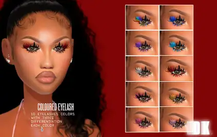 Coloured Eyelashes