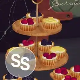 Tartlets with Pineapple and Berries - Set 2
