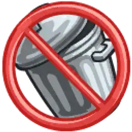 no autonomous kick over trash can