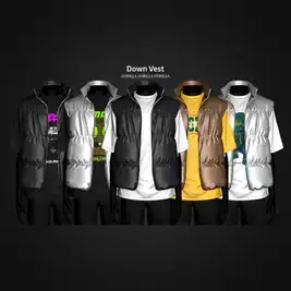 Men's Down Vest by gorillax3