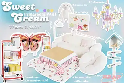 Sweet Cream Set(livingroom PART)