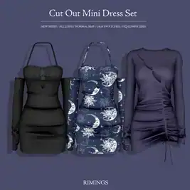 Cut-Out Mini Dress Ensemble for Women