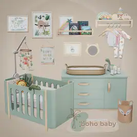 Sims 4 Boho Baby Nursery Set