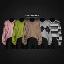 Men's V-Neck Sweater II by Gorillax3