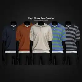AlphaCC Classic Polo Sweater (Short  Sleeve, Male Tops, Clothing Sets)