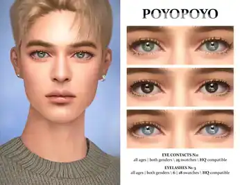 [poyopoyo] Eyelashes N1-3 \ Eye Contacts N11