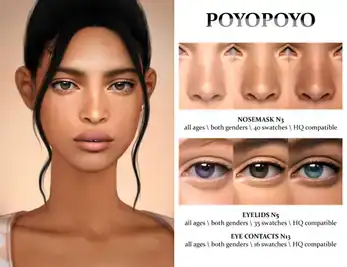 [poyopoyo] Nosemask N3 / Eyelids N5 / Eye Contacts N13