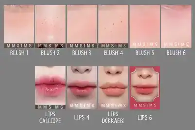 natural lips and blush set by MMSIMS
