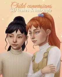 3D eyelashes + Makoto hair (children)