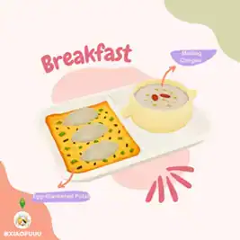 Egg-Blanketed Potstickers × Meiling Congee _Custom Food Recipe