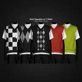 Gorilla Gorilla Gorilla Vest Sweater with T-Shirt - Men's Tops Collection