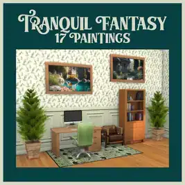 SIMS 4 - TRANQUIL FANTASY PAINTINGS - BASE GAME