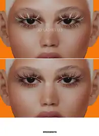 Lush Lashes L15 by BadddieSims (Alpha Hair & 3D Makeup Mastery)