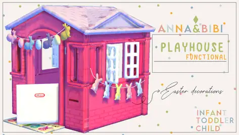 Functional Easter Decorations for Kids' Playhouse by Anna & Bibi