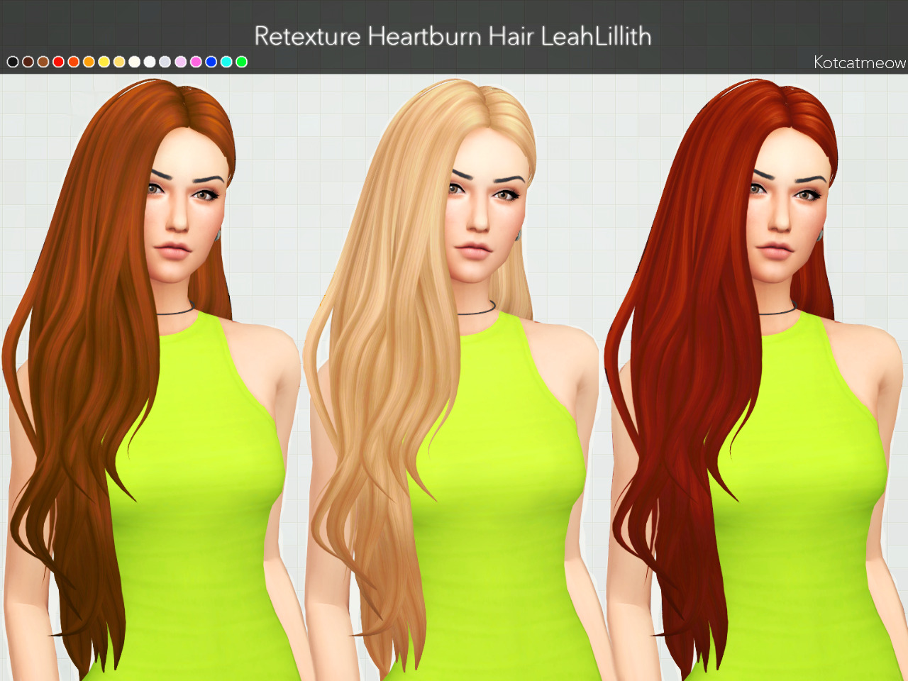 Leahlillith Heartburn Hair Clayified Snootysims