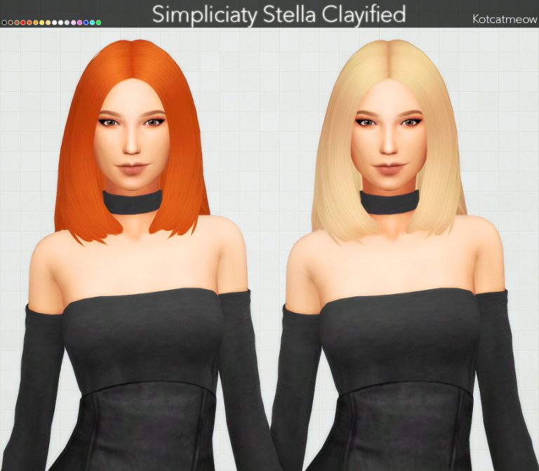 Simpliciaty Stella Hair Clayified Snootysims