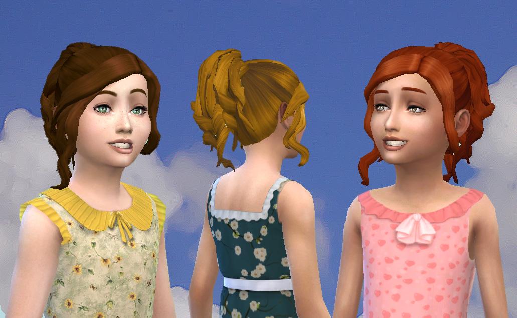 sims 4 body mods - curly ponytail