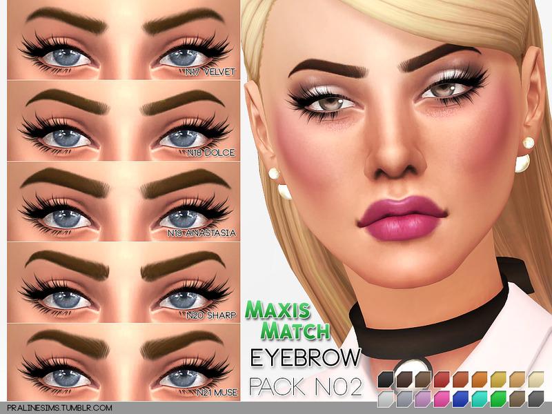 sims 4 maxis match eyebrows set