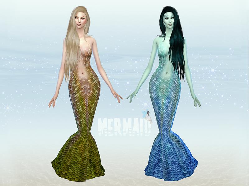 long mermaid hair sims 4 cc