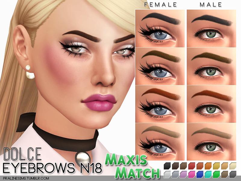 eyebrows sims 4 maxis match