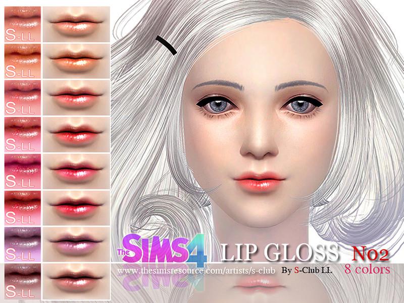 S-Club LL thesims4 Lipstick Glossy 02