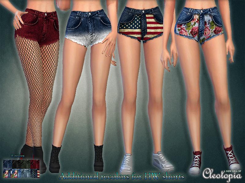 Set35- High waisted Shorts with prints