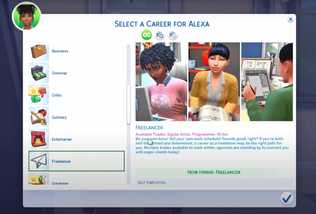 modeling career sims 4 mac