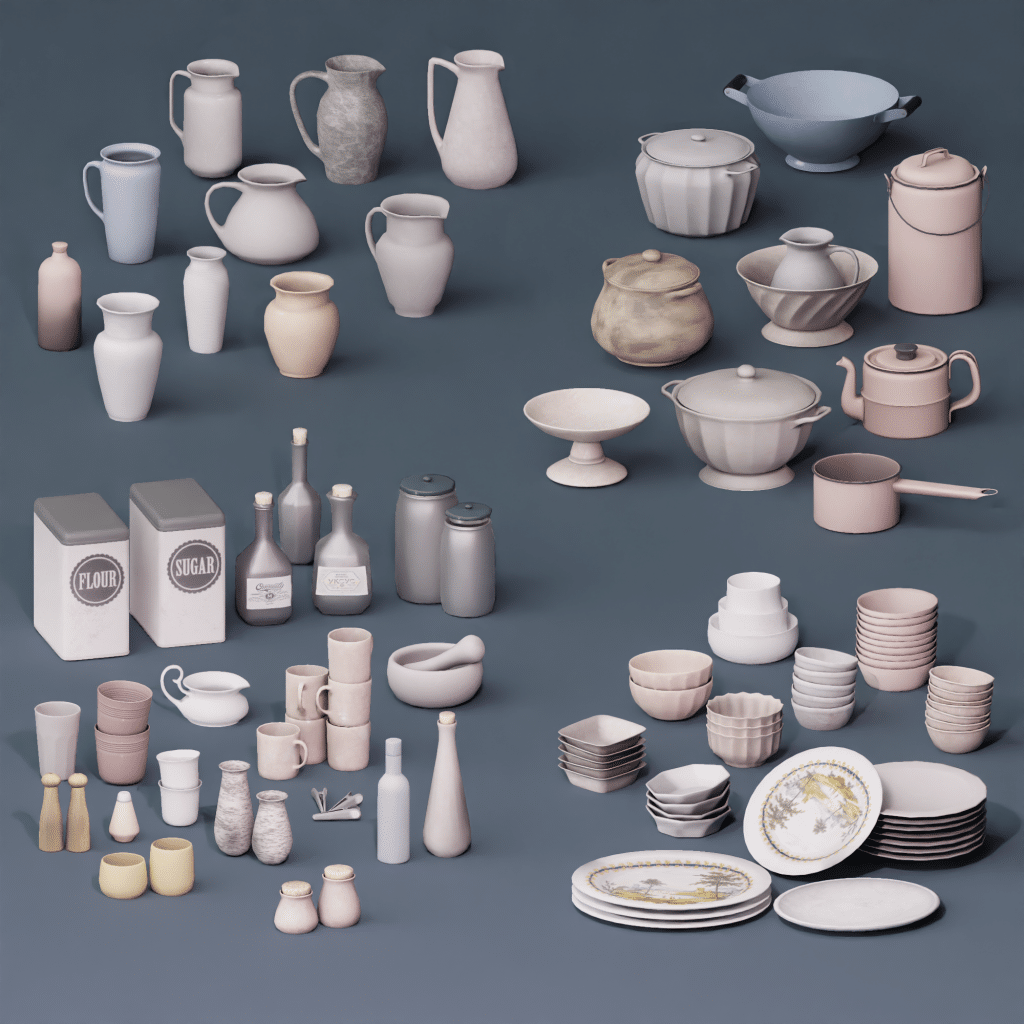 Gourmet Pottery Kitchen by Snootysims