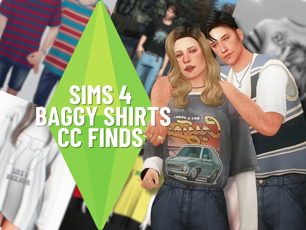 SnootySims Baggy Shirt CC Finds