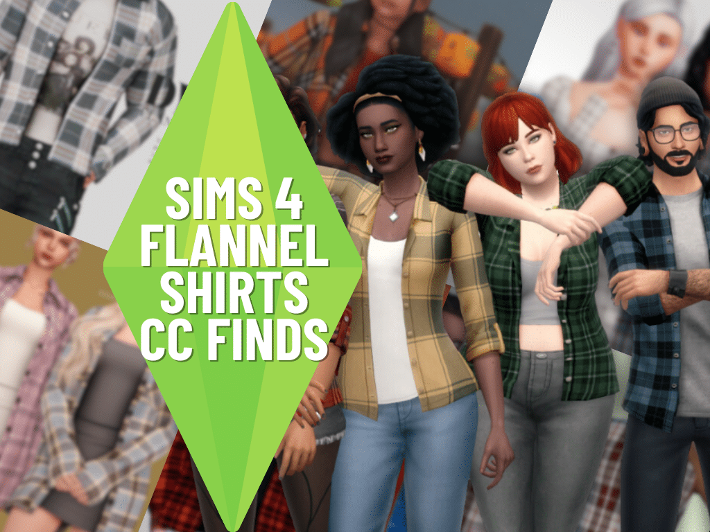 SnootySims Flannel Shirt CC Finds