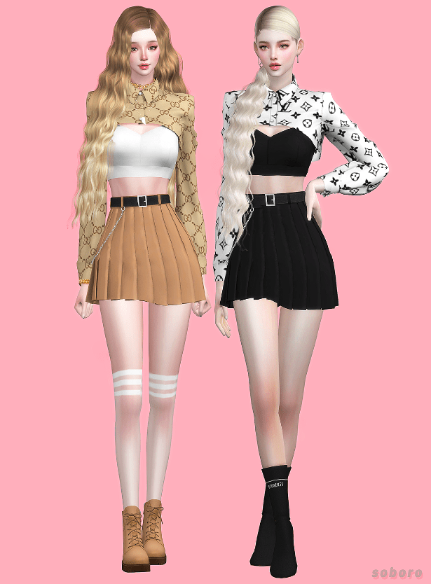 Pleated Skirts Custom Content